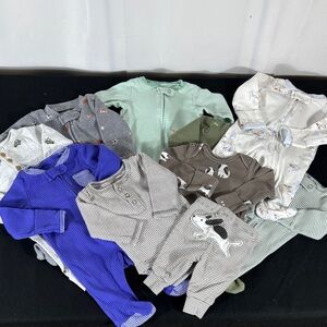Carter's Assorted Baby Sleepers - Blue, Gray, Green, White -Newborn